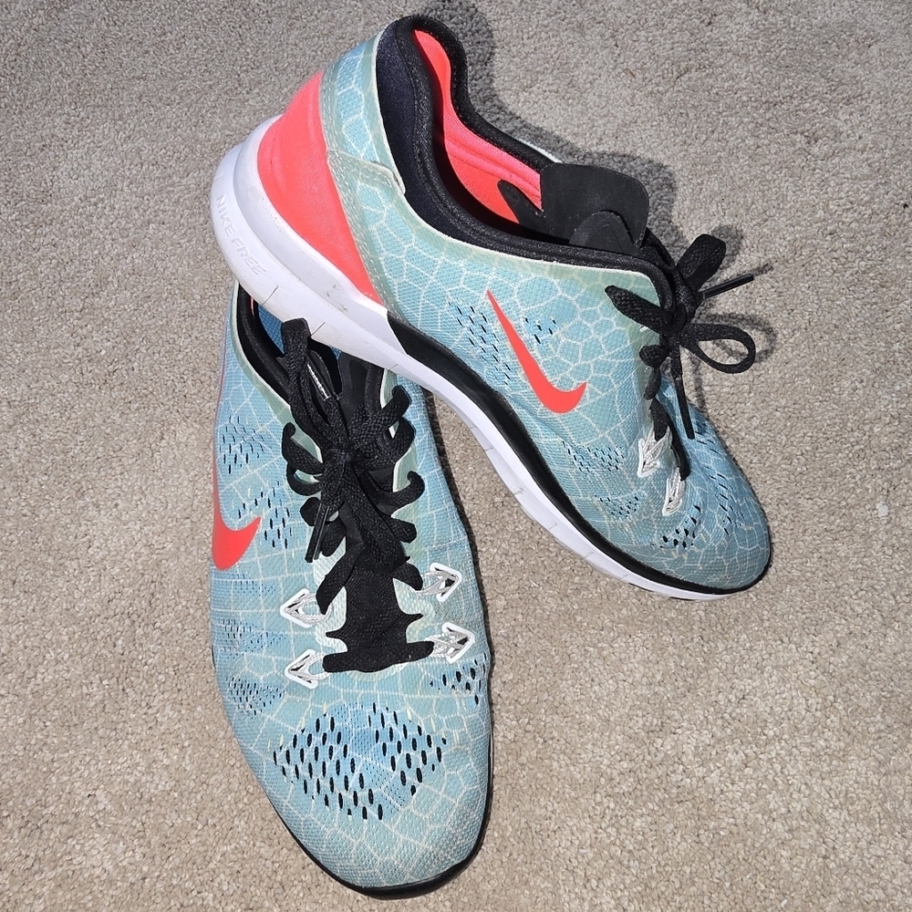 Nike Free 5.0 TR Fit 5 Print Women's Training Shoes Size 6.5 Blue Pink Athletic - Picture 12 of 12